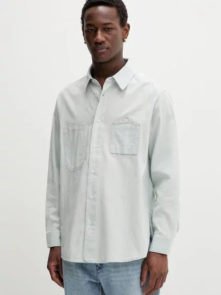 Kenzo cămașă pentru bărbați din denim albastru