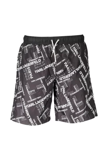 Slip de baie Karl Lagerfeld cu imagine negru