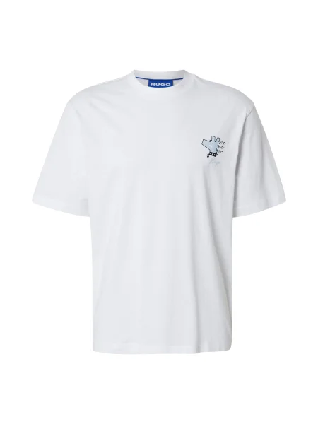 Hugo Blue Tricou Nagulop | Relaxed fit alb