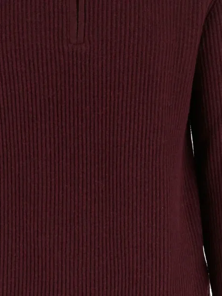 Pulover Woolrich de jumătate de fermoar roșu