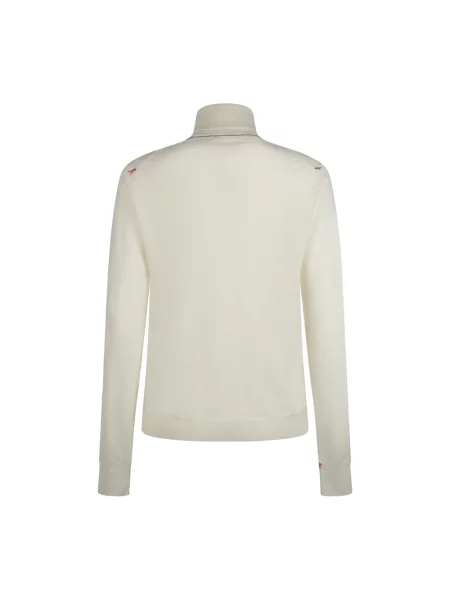 Sweter z golfem Maison Margiela wełniany do golfa beżowy