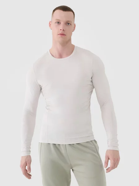 4F longsleeve koszulka z długim rękawem kremowy XL biała