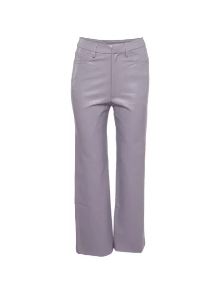 Pantaloni Rotate Birger Christensen din piele violet