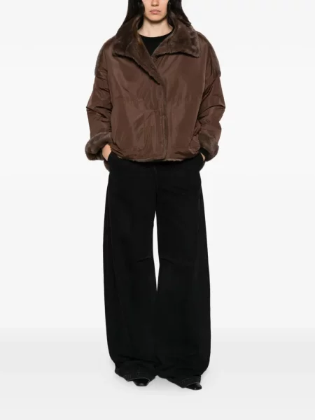 Scurt reversibil palton de blană Collection Privée? cu blană maro