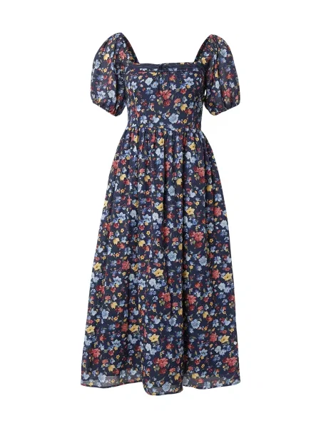 Abercrombie & Fitch Rochie de vară EMERSON bleumarin / azuriu / galben roșu