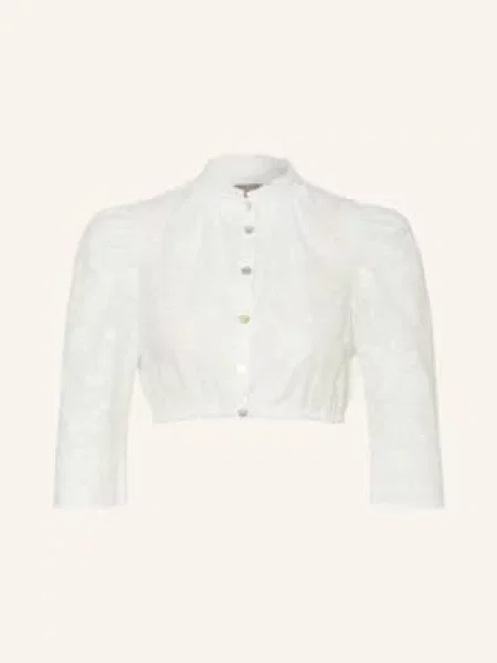 Berwin & Wolff Bluzka Dirndl Z Falbankami weiss biała