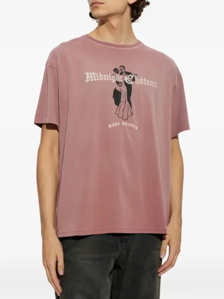 Tricou Duke & Dexter cu imagine roz