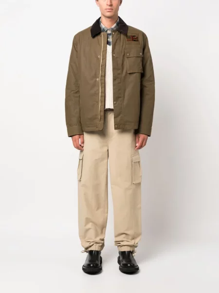 Kurtka koszulowa Barbour z logo brązowa