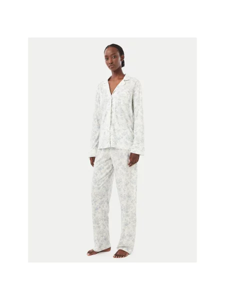 LAUREN RALPH LAUREN Πιτζάμα Ανοιχτό Regular Fit μπλε