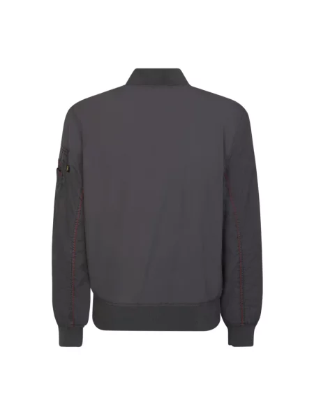 Kurtka bomber Alpha Industries z kołnierzem niebieski