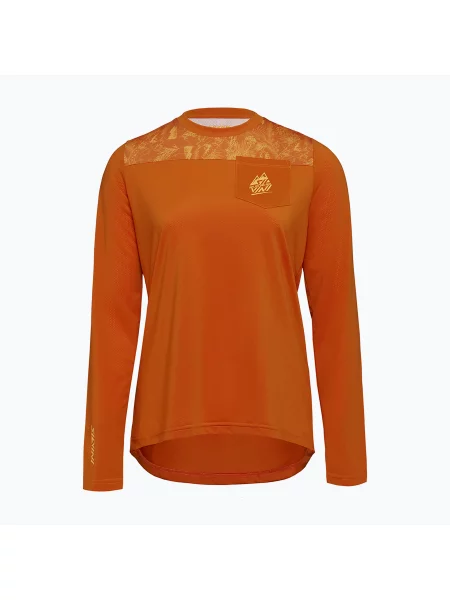 Cyklistické tričko Longsleeve SILVINI Ella orange oranžové