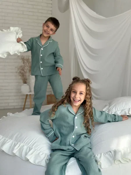 Детская пижама Cosy оливковая