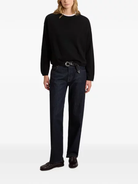 Pulover Woolrich cu decolteu rotund negru