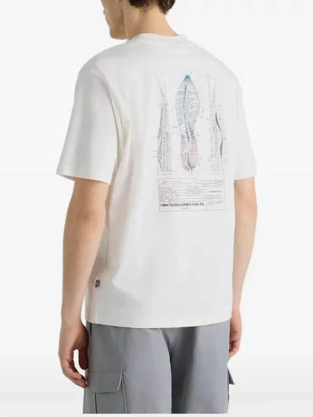 Decupat tricou New Balance cu imagine negru