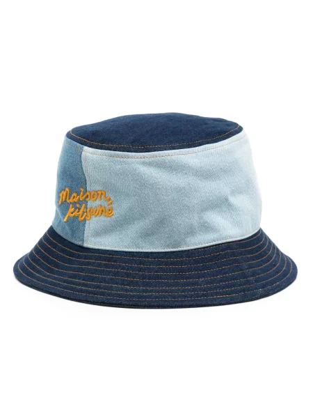 Klobouk Maison Kitsuné s výšivkou modrý