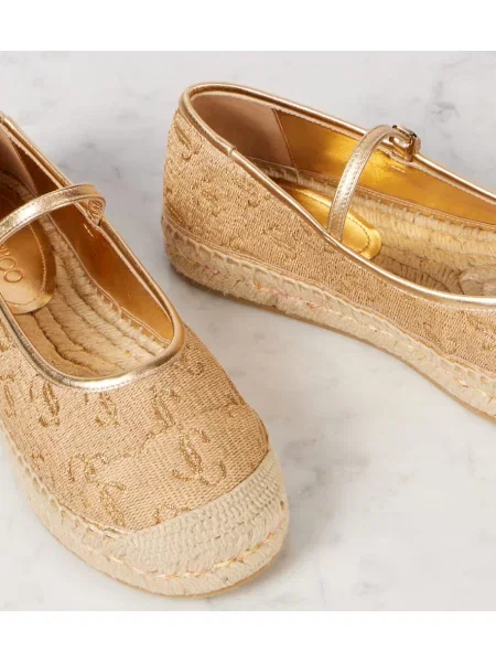 Espadrile Jimmy Choo din piele auriu