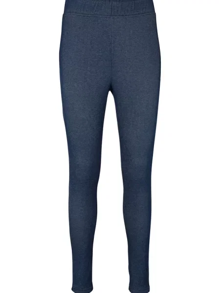 Legginsy termiczne z imitacji jeansu niebieskie