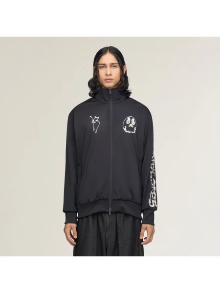 Kurtka Adidas do biegania z nadrukiem czarna