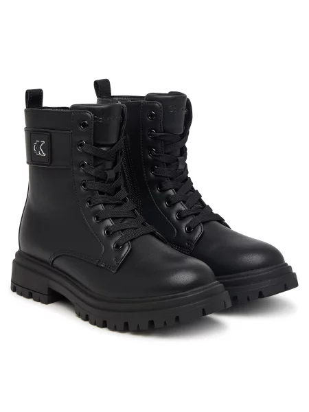 Žygio batai Calvin Klein Lace-Up Bootie juoda