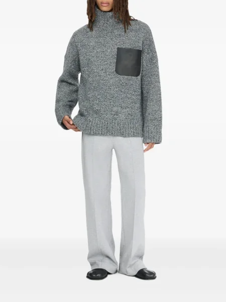 Pulover Jw Anderson din piele gri