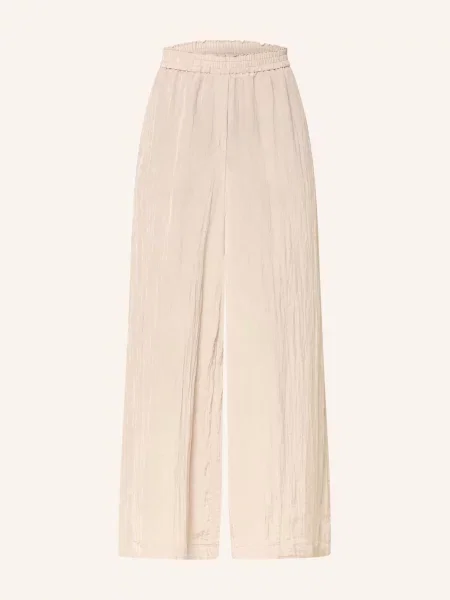 S.Oliver Black Label Spodnie Z Marszczeniami beige czarne