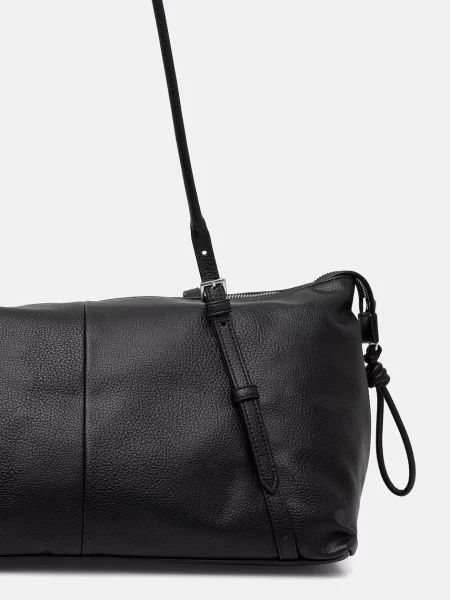 Tommy Jeans Torebka Pebble Grain Metal Logo Tote Bag czarny