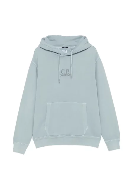 Majica s kapuljačom C.p. Company s autogramom plava