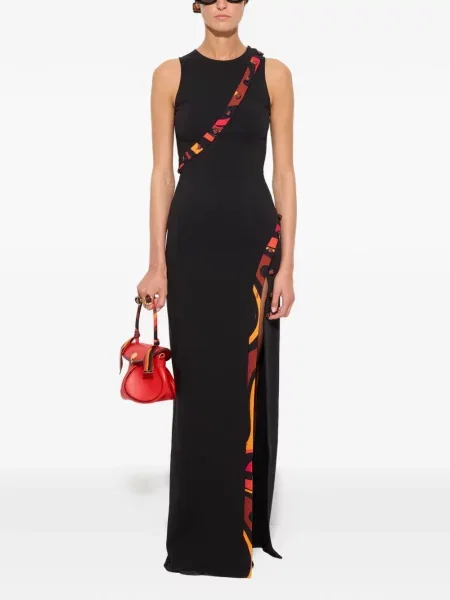 Lung rochie Pucci cu imagine negru