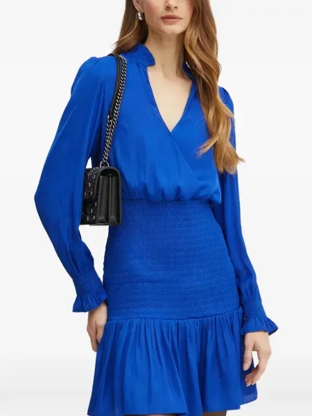 Rochie Morgan cu volane de costum albastru