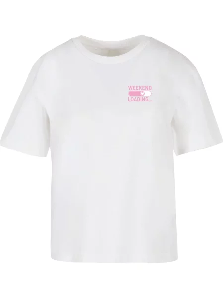 Miss Tee Tricou Weekend Loading roz alb