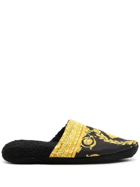 Papuci de casă Versace cu imagine negru
