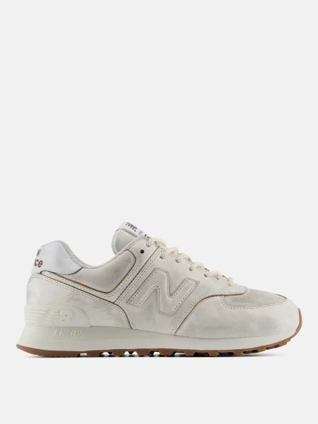 Шкіряні кросівки New Balance 574 білі