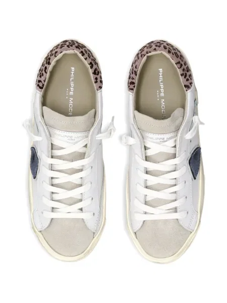 Sneakerși Philippe Model Paris cu imagine alb
