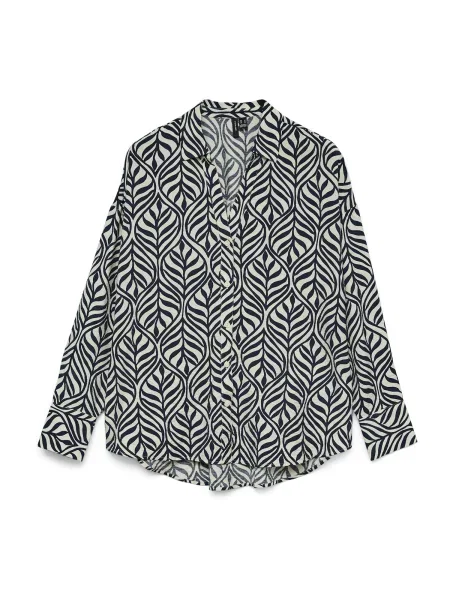 VERO MODA Bluză VMJOSIE kitt / albastru închis alb