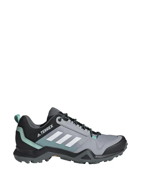 Pruhované trekkingové lněné tenisky Adidas UltraBoost šedé