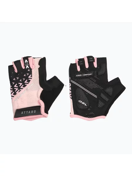 Cyklistické rukavice ATTABO Vito WMNS gel shock proof pink/black černé