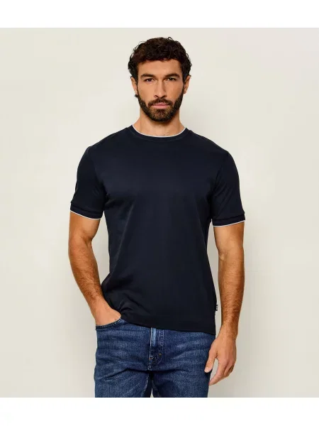 BOSS BLACK Tricou H-Tessler | mercerizat negru