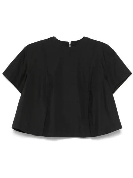 Koszulka Sacai plisowana czarna