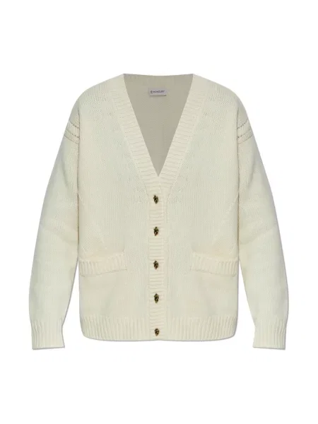 Kardigan Moncler wełniany beżowy
