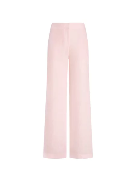 Pantaloni Genny cu picior lat roz