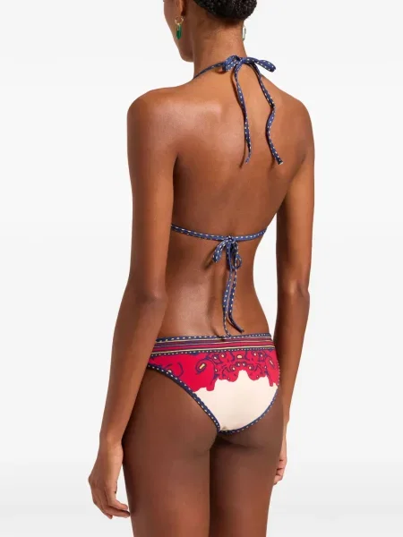 Bikini La Doublej cu model floral roz