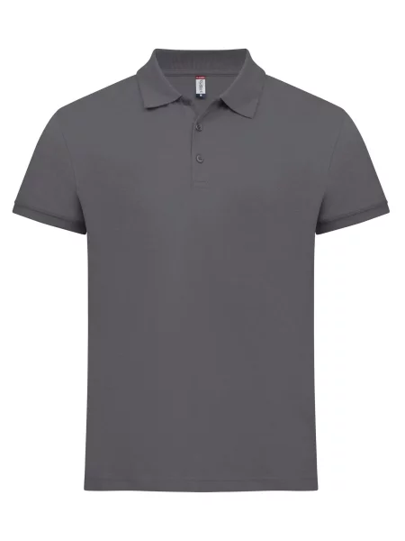 Clique Classic Lincoln S/S Polo – nowoczesny krój – Metal Grey szara