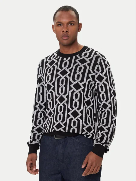 HUGO Pulover Souvawn negru