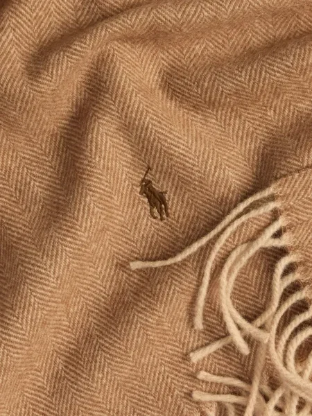 Krótka czapka z daszkiem Polo Ralph Lauren w jodełkę jednorzędowa niebieska