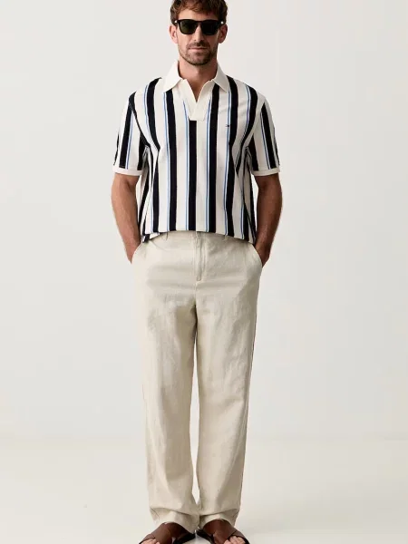 Tricou polo Tommy Hilfiger clasic bej