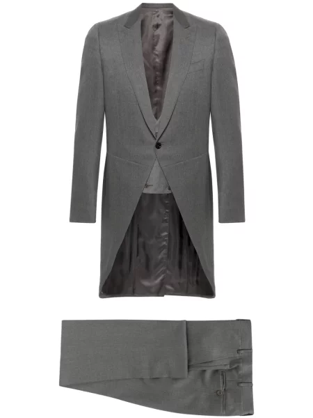 Costum Canali de lână de costum gri