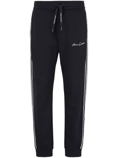 Kalhoty Armani Exchange s výšivkou černé