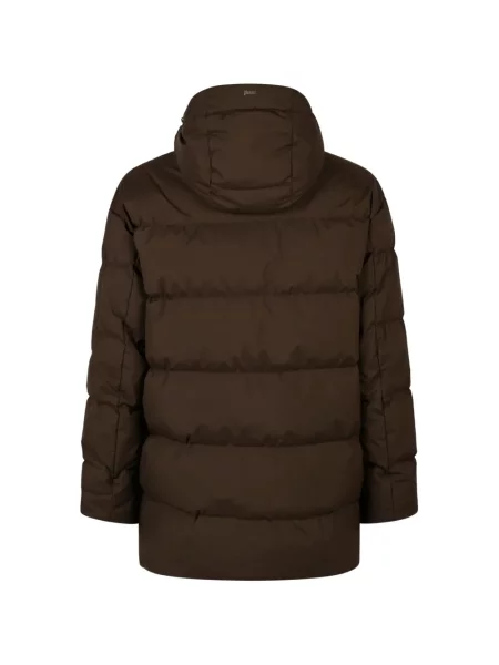 Geacă parka Herno cu glugă maro