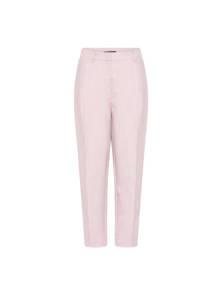 Spodnie Bruuns Bazaar o krotszym kroju różowe