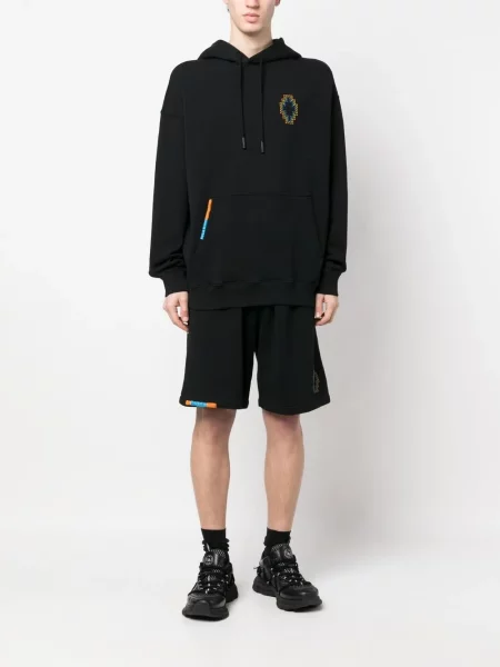 Siuvinėtas džemperis su gobtuvu Marcelo Burlon County Of Milan su gobtuvu juoda